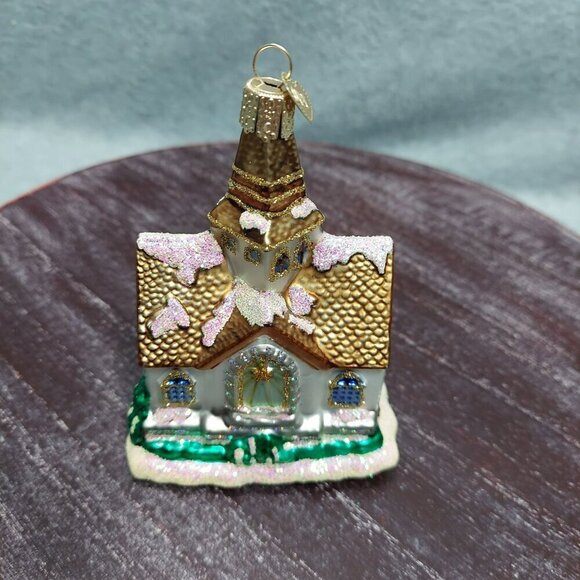 GDeBrekht Wedding Ornament Set 6 Pc Bride Groom Chapel Heart Glass Collectible - Picture 12 of 13